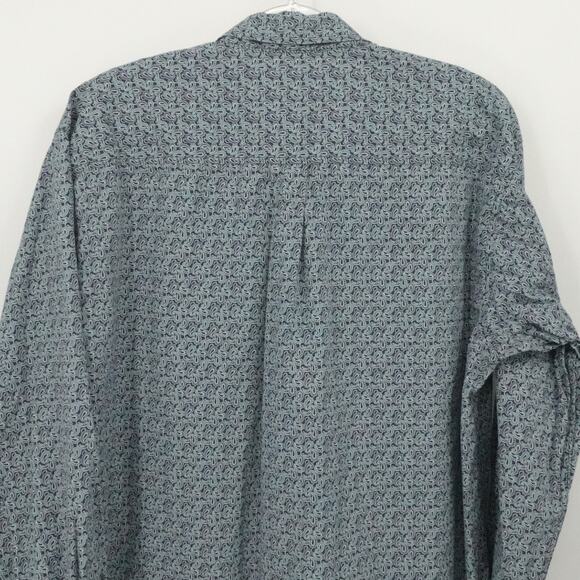 Cinch Shirt Mens XL Blue Paisley Western Rodeo Cowboy Button Down Long Sleeve - Picture 8 of 11